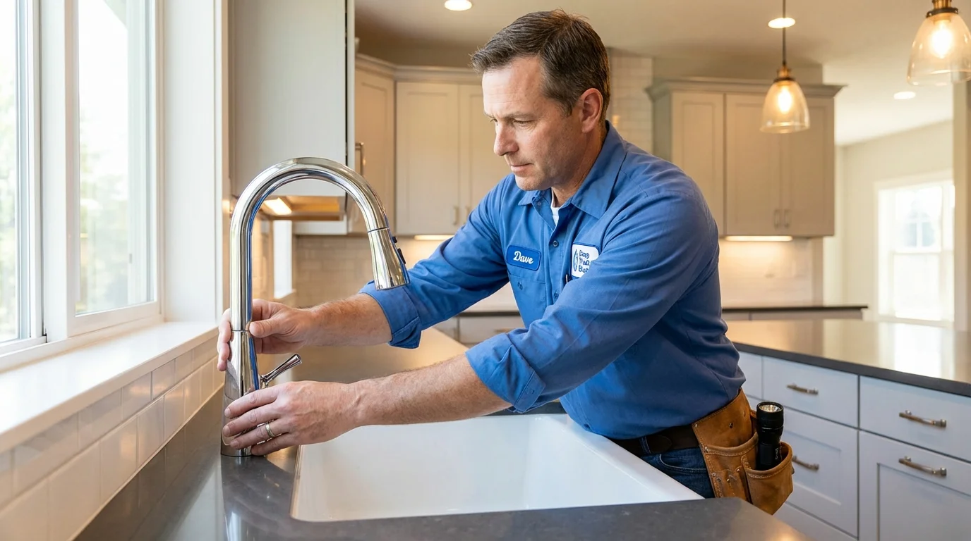 Kitchen faucet installation by Johns Plumbing LLC in Thousand Palms